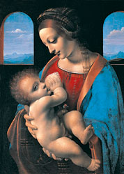 Леонардо да Винчи. Мадонна с младенцем