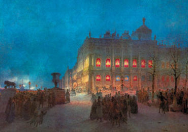 Старый СПб. Зимний дворец (ночной)